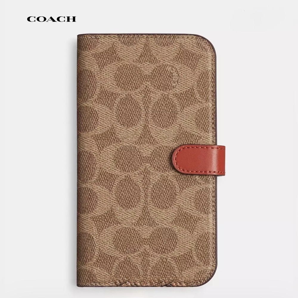 Iphone 15 Pro Max Folio In Signature Canvas Case Wallet